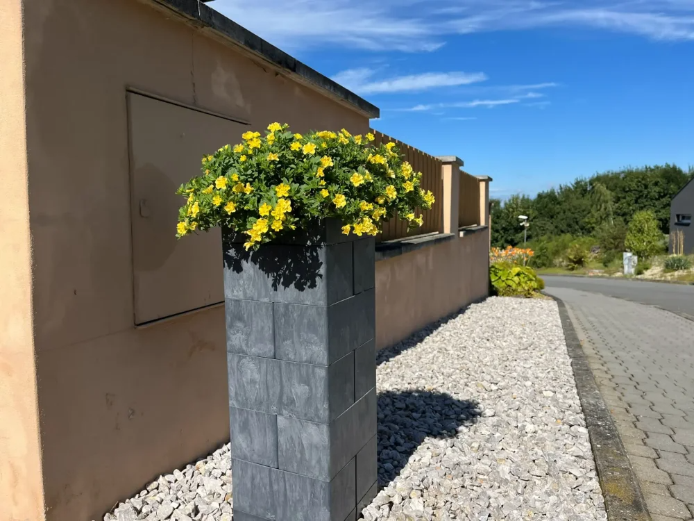 Blumenkästen - Höhe - Vielfache von 12 cm (erste Reihe 15 cm)