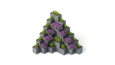 Hochbeet in Form einer Pyramide