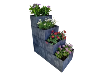 Set von Blumenkästen